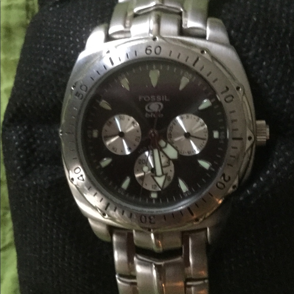 Men’s Fossil Blue Stainless 100 Meter Watch